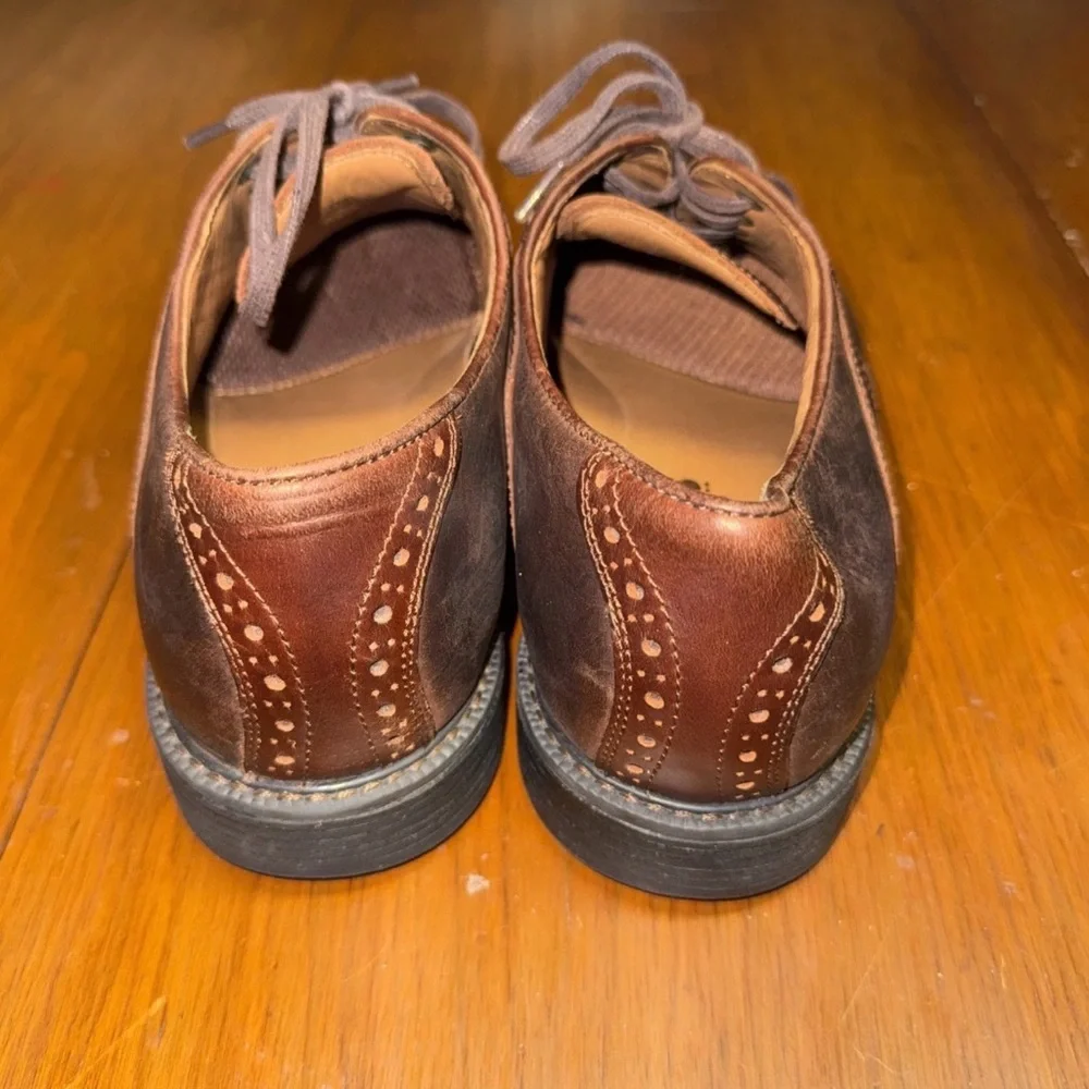 Johnston & Murphy XC4 Brown Toe Oxford Shoe Waterproof Sheepskin Sz 9.5 USED‎